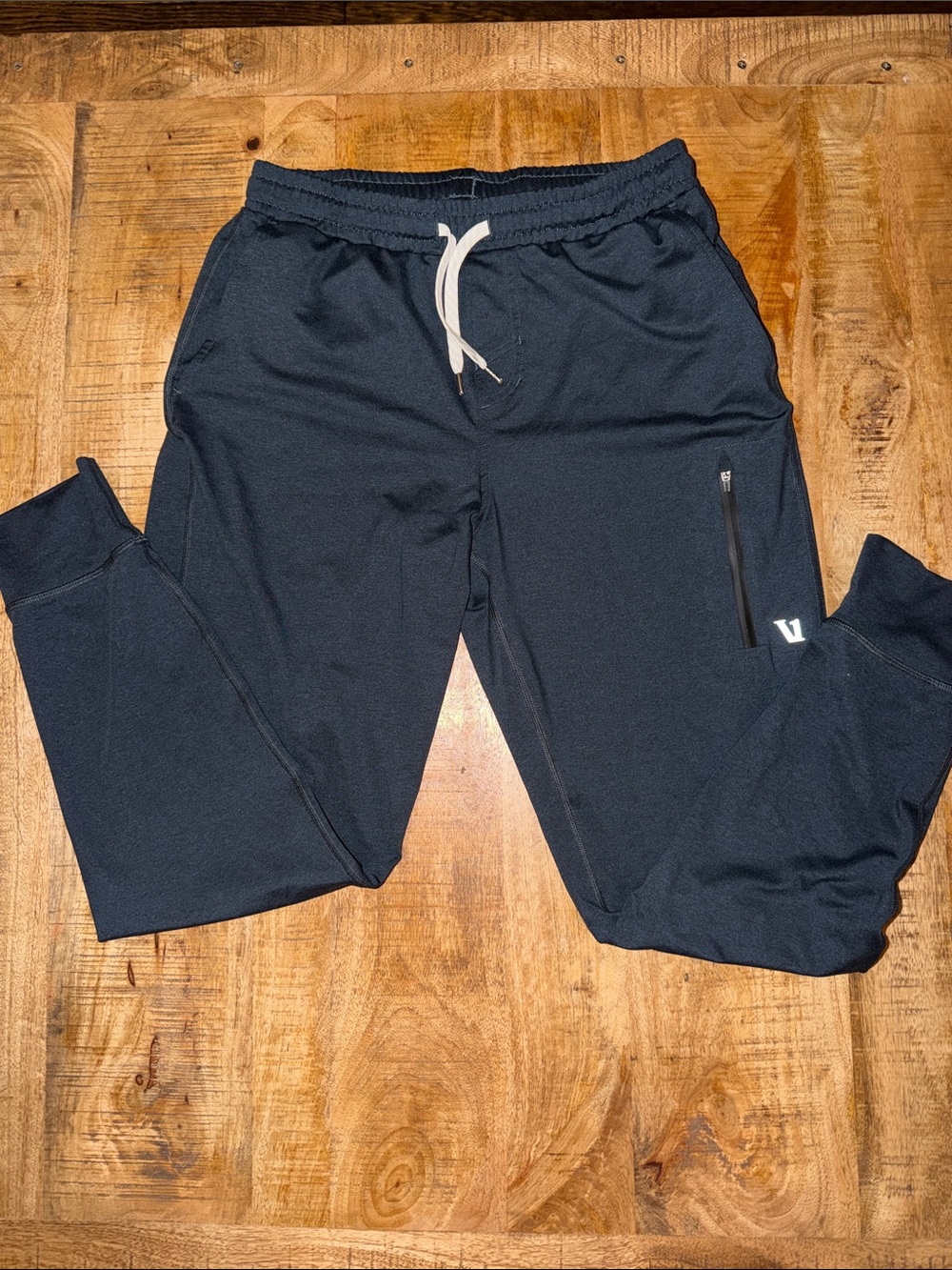 Vuori Men's Navy Black Jogger Pants with Drawstring